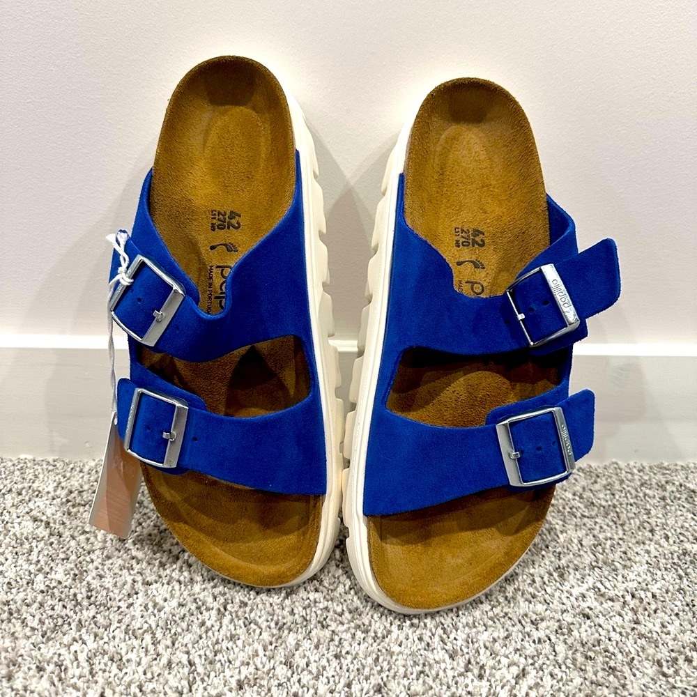 NWT Birkenstock Papillio Chunky Arizona Ultra Blue - Size 42 - Picture 2 of 5